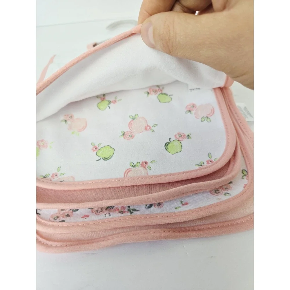 Kyle & Deena Baby Bibs 5 Pack Be Grateful apple peach NWT